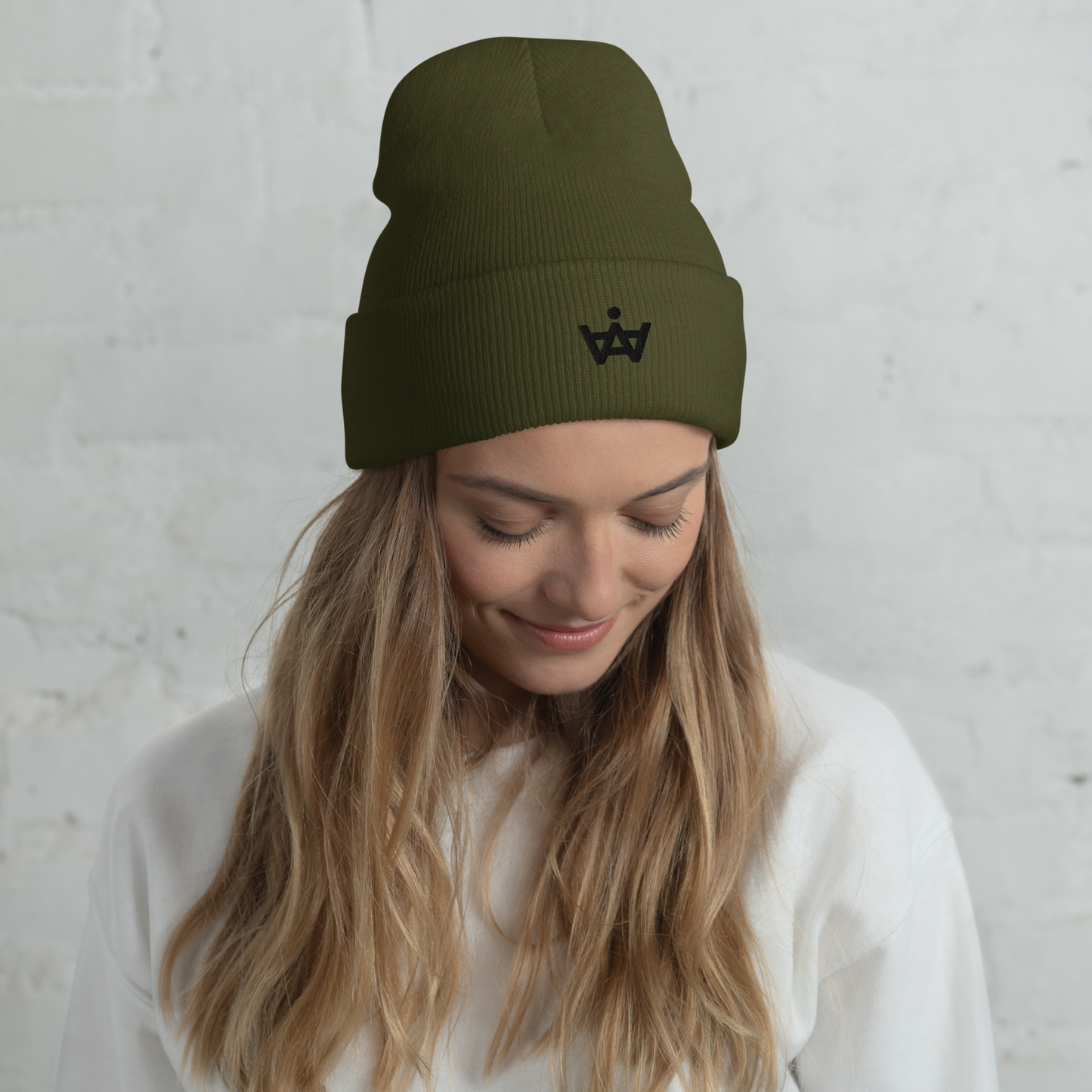 Cuffed Logo Beanie - Black Logo