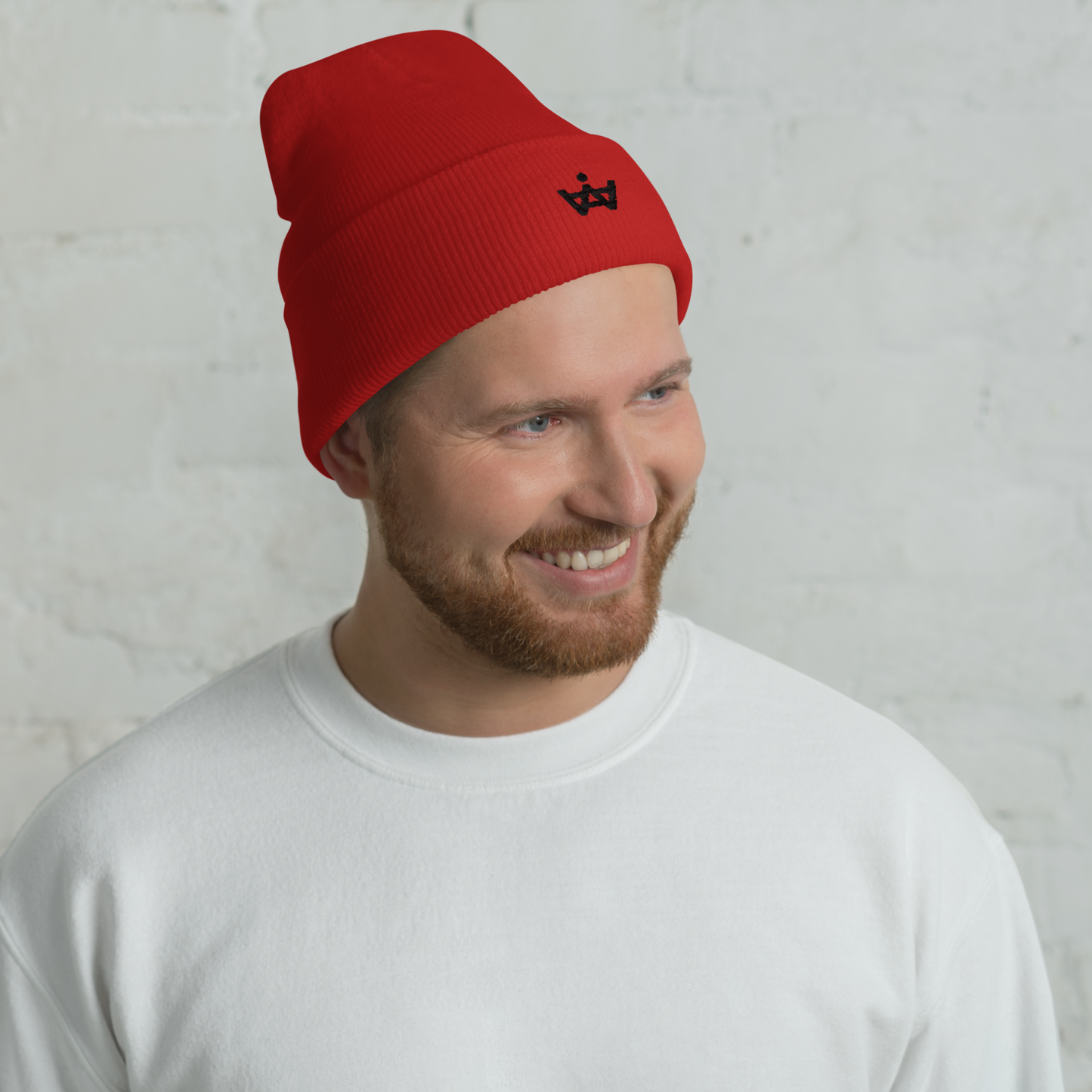 Cuffed Logo Beanie - Black Logo