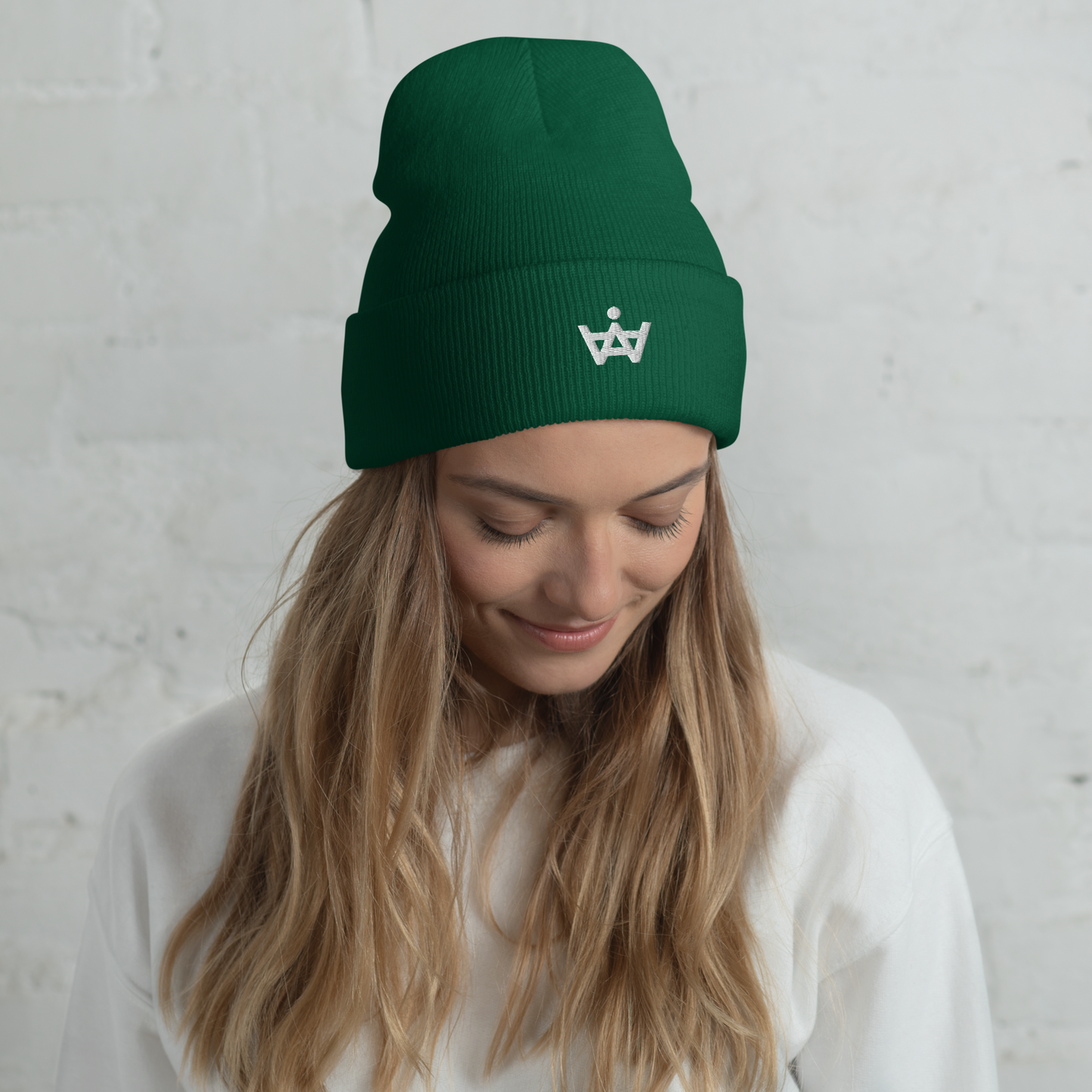 Cuffed Logo Beanie - White Logo