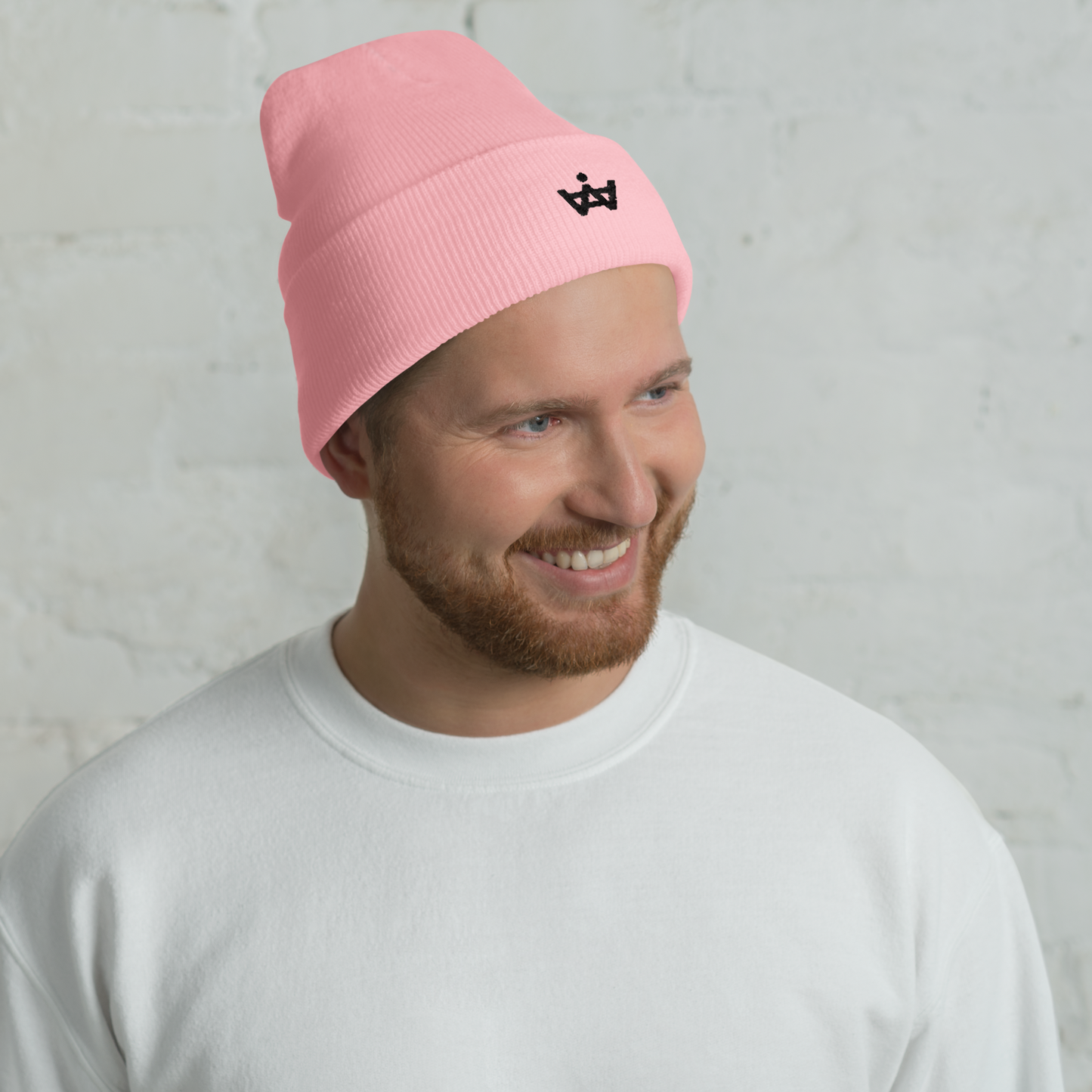 Cuffed Logo Beanie - Black Logo
