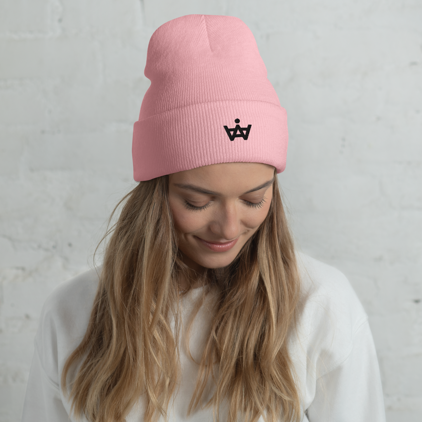 Cuffed Logo Beanie - Black Logo