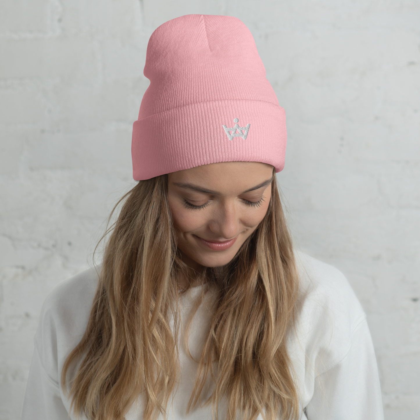Cuffed Logo Beanie - White Logo