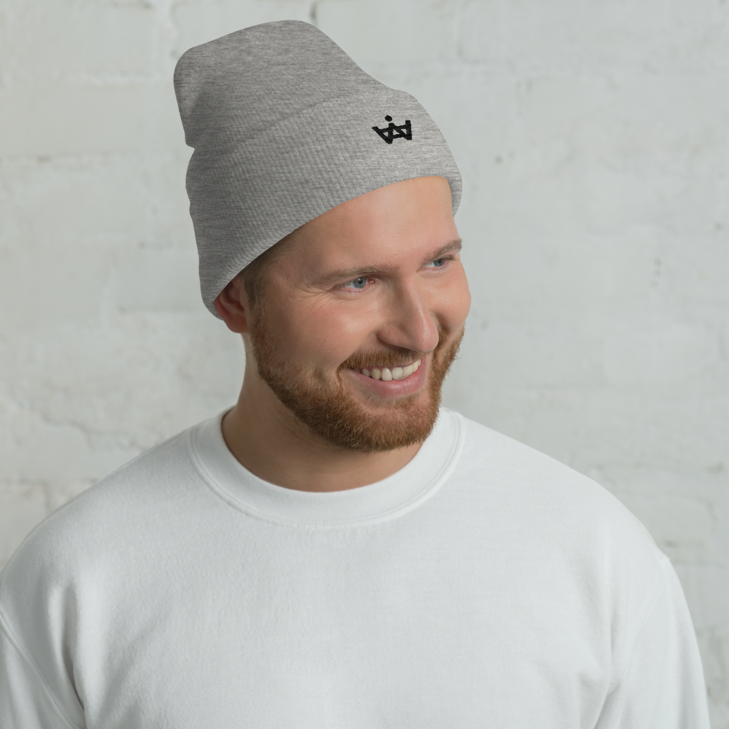 Cuffed Logo Beanie - Black Logo