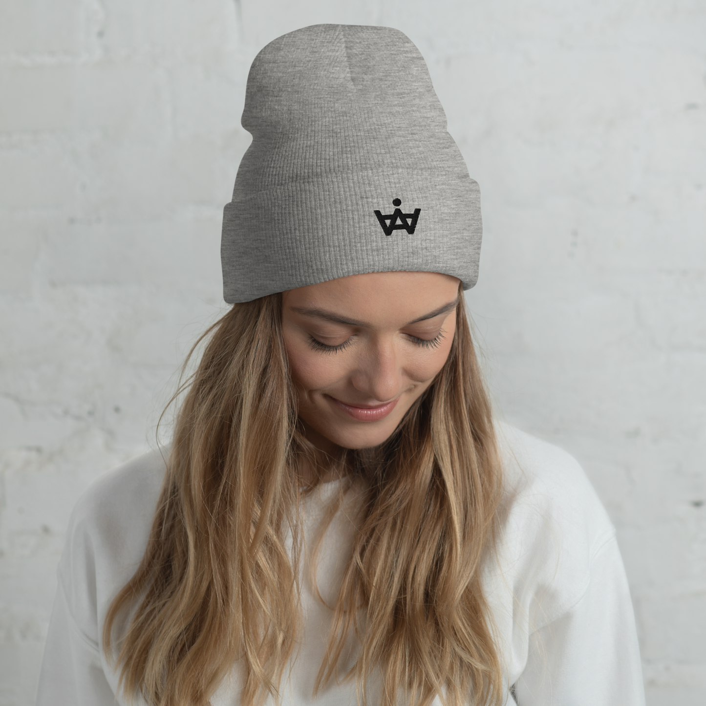 Cuffed Logo Beanie - Black Logo