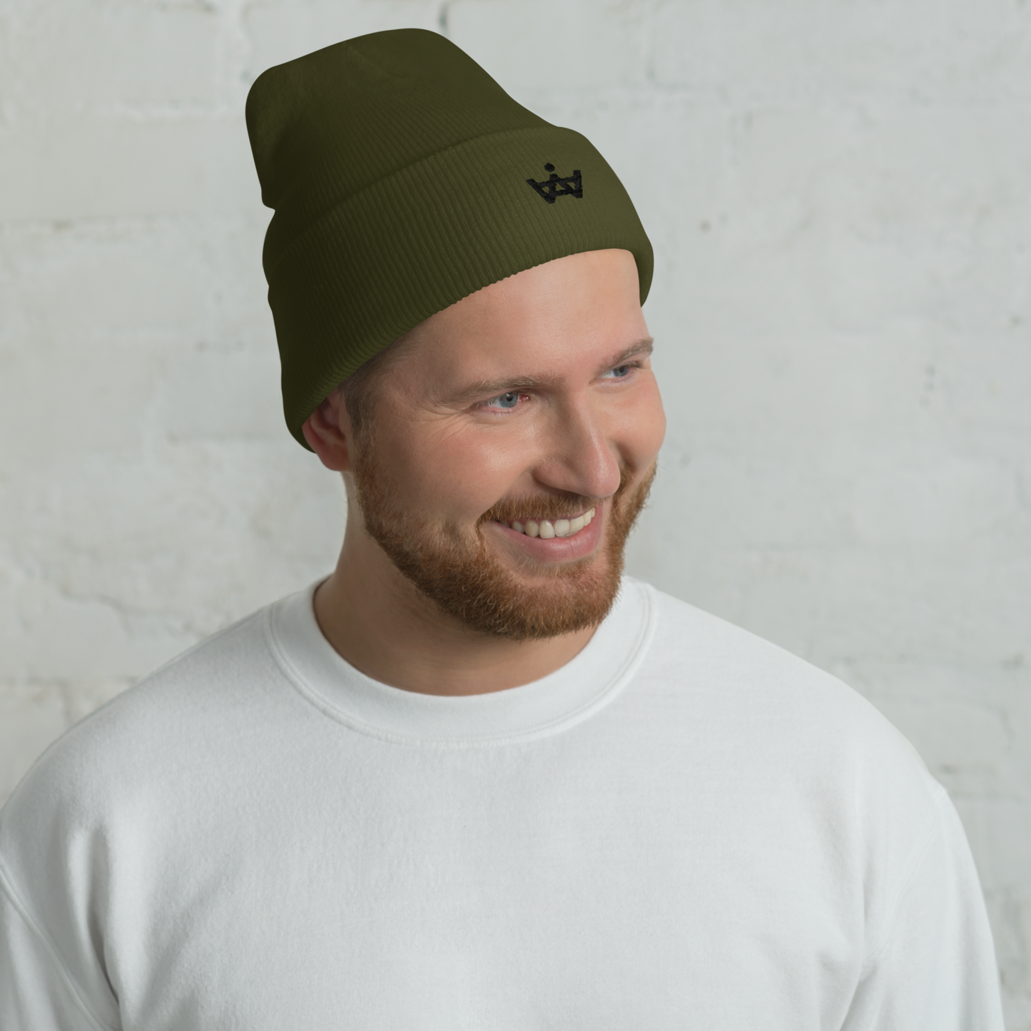 Cuffed Logo Beanie - Black Logo