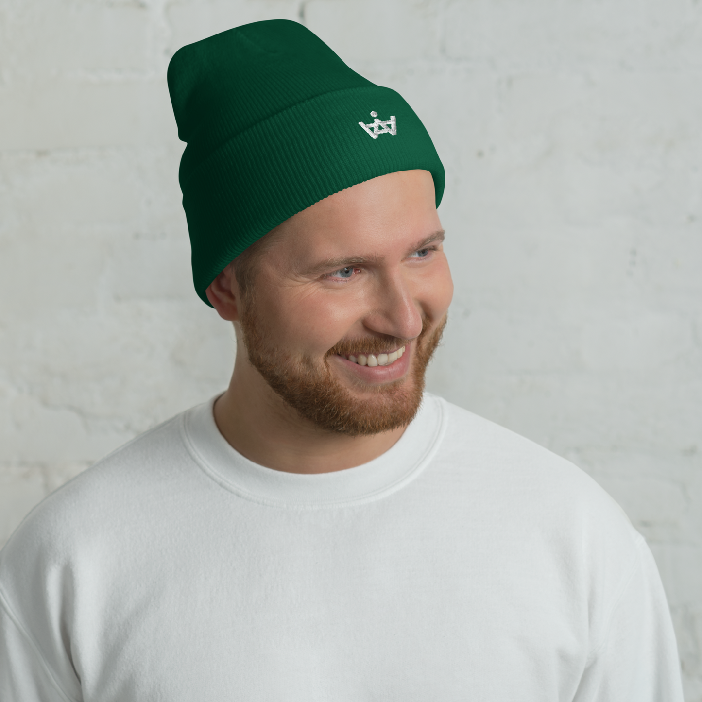 Cuffed Logo Beanie - White Logo