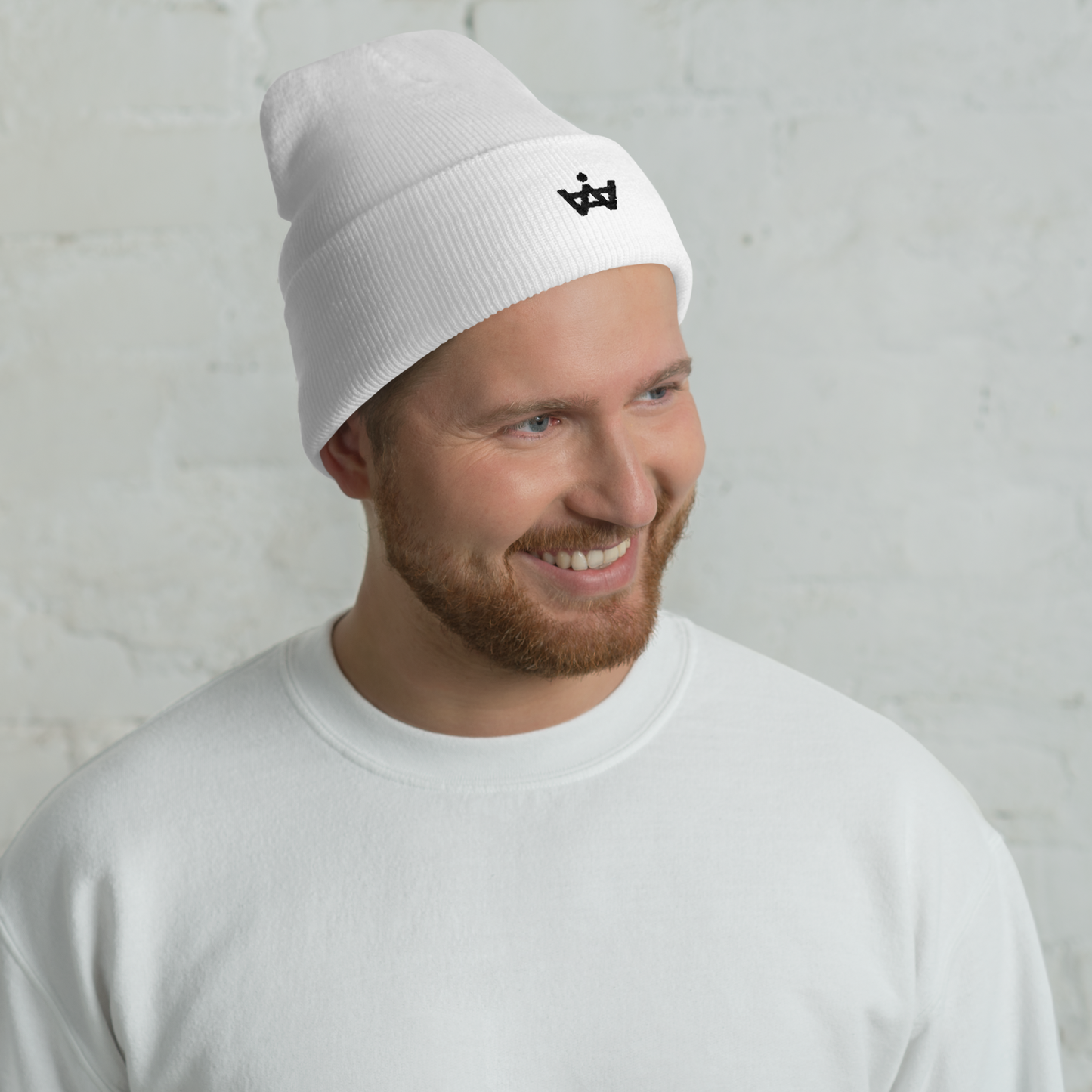 Cuffed Logo Beanie - Black Logo