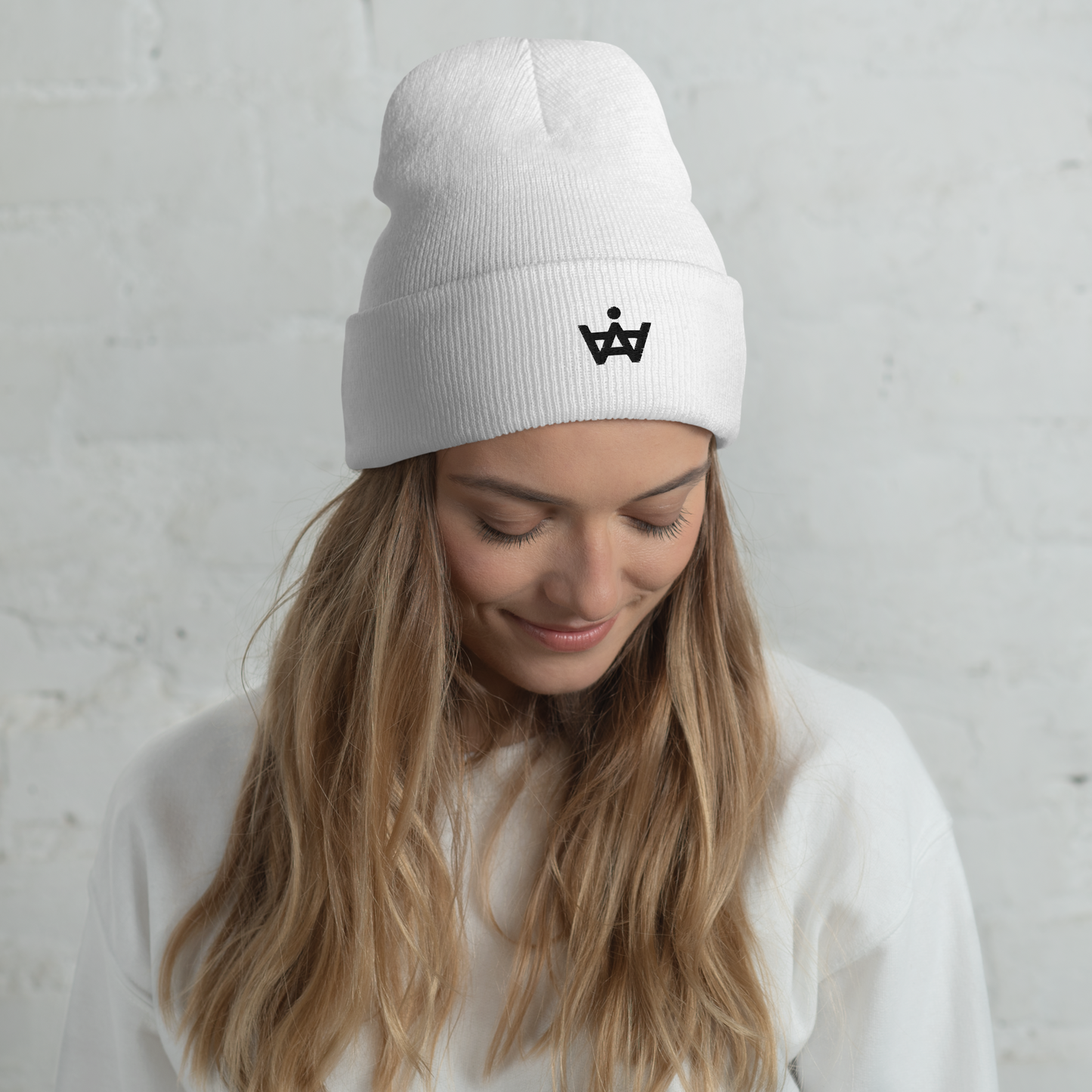 Cuffed Logo Beanie - Black Logo